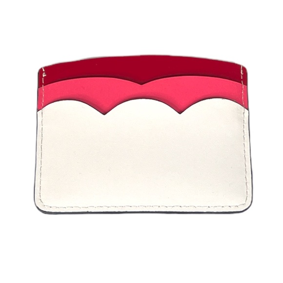 Kate Spade Bing Cherries Small Slim Card Holder Cream Red Pink - Picture 2 of 5